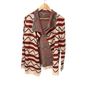 Charlotte Russe Women’s Small Multicolor Open Front‎ Acrylic Cardigan Sweater